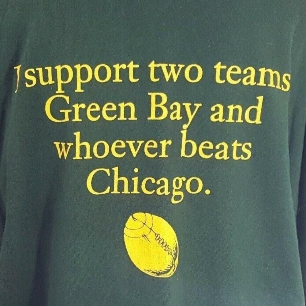 Green Bay Packers Shirt Mens XL NFL Football Chicago Rivalry Tee Gildan